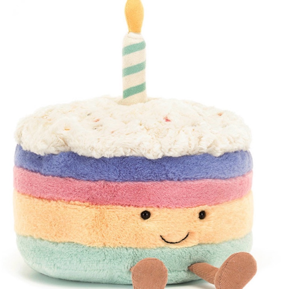 jellycat Amuseables Rainbow Birthday Cake